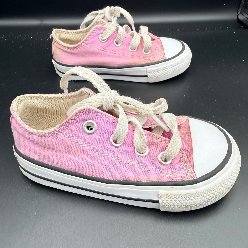 Converse Chuck Taylor All Star Ox Infant Size 6 Peony Pink Sneakers 768129F - Picture 6 of 9